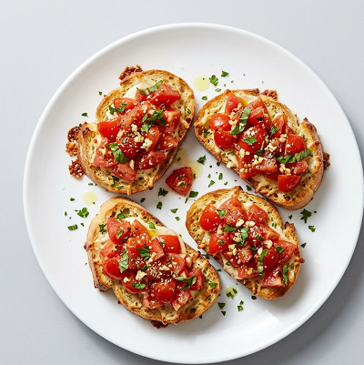 Garlic Bread, Cheese & Tomato 
